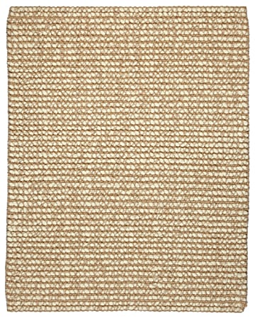 Anji Lhasa Natural Tan and Beige Wool and Jute Rug - Transitional - 96" Length x 10 ft Width - Rectangle - Solid - Natural - Jute, Wool