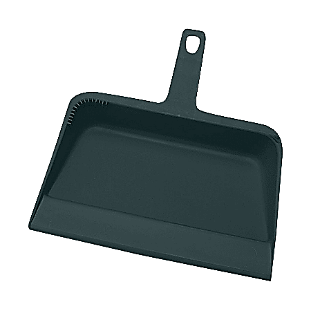 Genuine Joe Heavy-duty Plastic Dust Pan, 12", Black