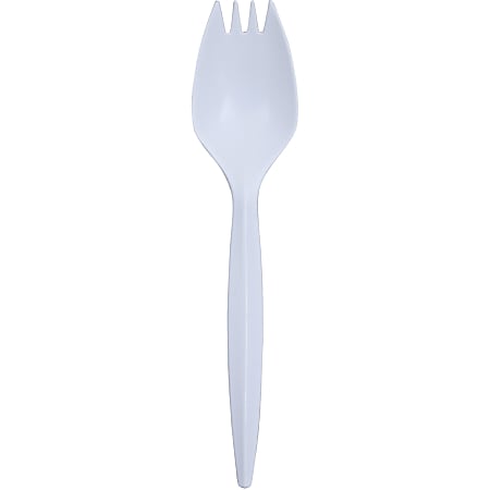 Genuine Joe Medium-Weight Spork - 1 Piece(s) - 1000/Carton - Spork - 1 x Spork - Disposable - White Genuine Joe Medium-Weight Spork - 1 Piece(s) - 1000/Carton - Spork - 1 x Spork - Disposable - White