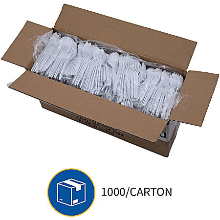 Genuine Joe Medium-Weight Spork - 1 Piece(s) - 1000/Carton - Spork - 1 x Spork - Disposable - White Genuine Joe Medium-Weight Spork - 1 Piece(s) - 1000/Carton - Spork - 1 x Spork - Disposable - White