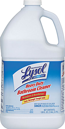 Professional Lysol Disinfectant Heavy Duty Bathroom Cleaner Concentrate, 128 Oz Bottle