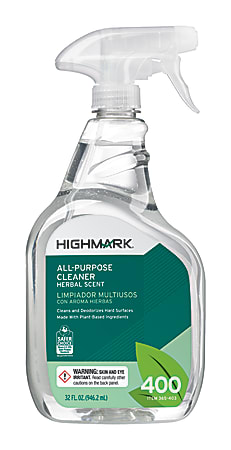 Highmark® All-Purpose Cleaner, Herbal Scent, 32 Oz Bottle, Case Of 12