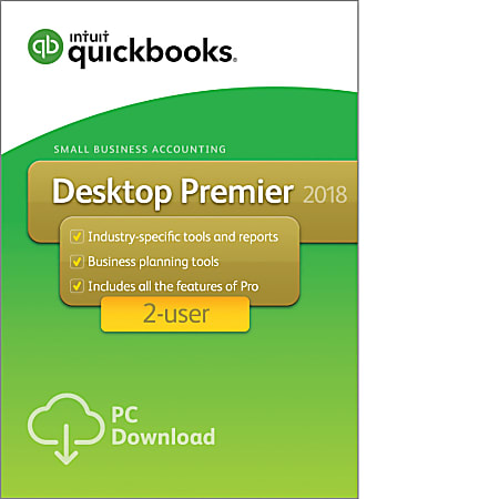 Intuit® QuickBooks® Desktop Premier 2018, 2-Users, Download