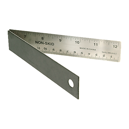 Helix Stainless Steel Folding Ruler, 12"