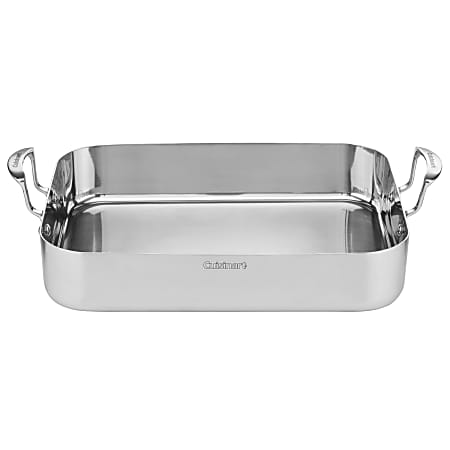 Cuisinart Multiclad Pro Triple Ply Stainless Cookware 16 Roasting Pan With  Rack Silver - Office Depot