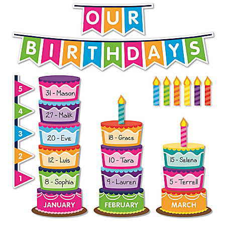 Scholastic Teacher Resources Class Birthday Graph Bulletin Board Set, Multicolor, All Ages