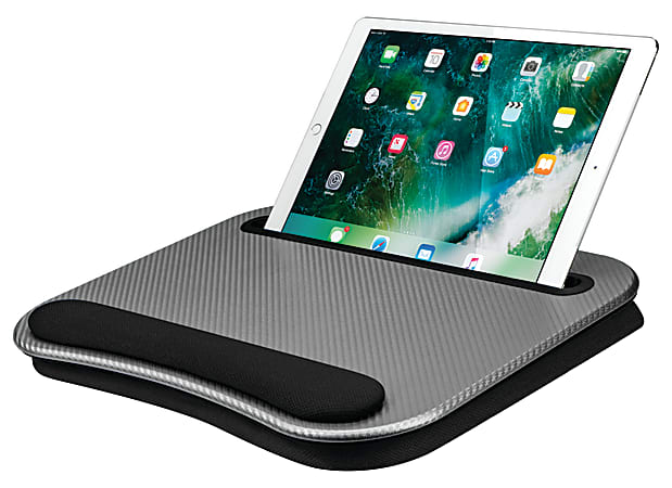 LapGear Smart-e® Lap Desk, 16" x 13" x 2", Silver Carbon, 91335