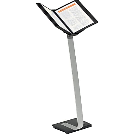 SHERPA Stand Pro 10 - Support Letter 8.50" x 11" Media - Rugged, Anti-glare - Black - Aluminum Stand, Polypropylene Sleeve - 3.5" Height x 14.7" Width x 42.6" Depth - 1 Each