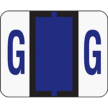 Smead® BCCR Bar-Style Permanent Alphabetical Labels, G, Violet, Roll Of 500