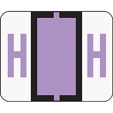 Smead® BCCR Bar-Style Permanent Alphabetical Labels, H, Lavender, Roll Of 500