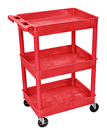 Suncast Commercial 3-Shelf Plastic Wheeled Service Cart RC2040 - The Home  Depot