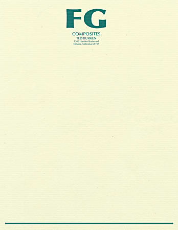 Custom 1-Color Raised Print Stationery Letterhead, 8 1/2" x 11", Ivory Laid, Box Of 250