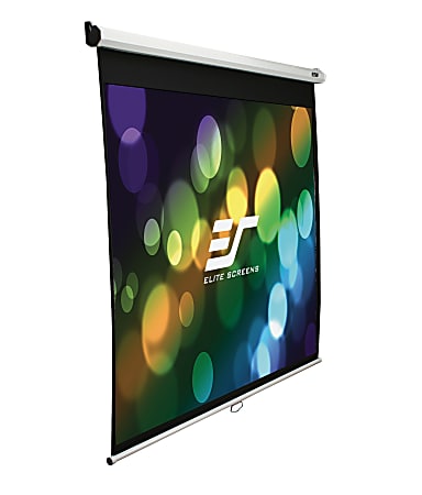 Elite Screens Manual Series M135UWV2 - Projection screen - ceiling mountable, wall mountable - 135" (135 in) - 4:3 - MaxWhite - black