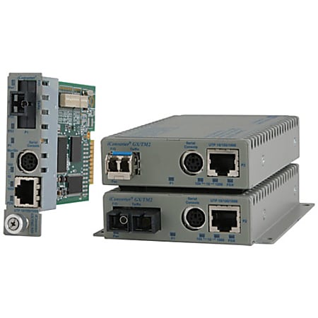 Omnitron Systems iConverter 8923N-1 Gigabit Intelligent Media Converter - 1 x SC Duplex Network, 1 x RJ-45 Network - 1000Base-X, 1000Base-TX - Internal