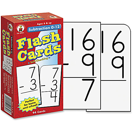 Carson-Dellosa Flash Cards — Subtraction 0-12