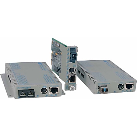 Omnitron Systems iConverter 8923N-1-AW Gigabit Ethernet Media Converter - 1 x RJ-45 Network, 1 x SC Duplex Network - 10/100/1000Base-T, 1000Base-X - External