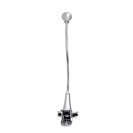 Simple Designs Gooseneck Clip Light Desk Lamp Adjustable Silver