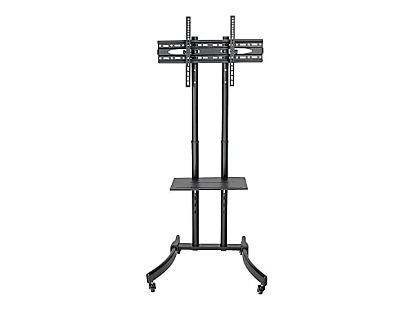 Tripp Lite TV Mobile Flat-Panel Floor Stand Cart Height Adjustable LCD- 37" to 70" TVs and Monitors - Up to 70" Screen Support - 88 lb Load Capacity - 1 x Shelf