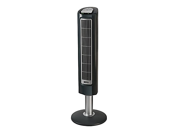 Lasko® 3-Speed Remote Control Wind Tower® Fan, 38"H x 12"W x 12"D, Black