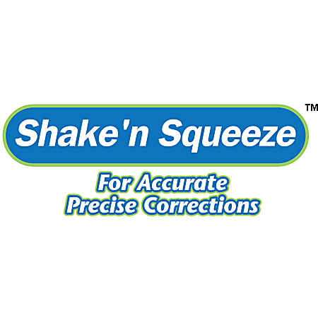 BIC Shake N Squeeze Correctable Pen, Fast-drying, White, 8 ml