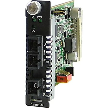 Perle C-100MM-S1SC20D - Media converter - 100Mb LAN - 100Base-FX, 100Base-BX - SC multi-mode / SC single-mode - up to 12.4 miles - 1310 nm / 1550 (TX) / 1310 (RX) nm