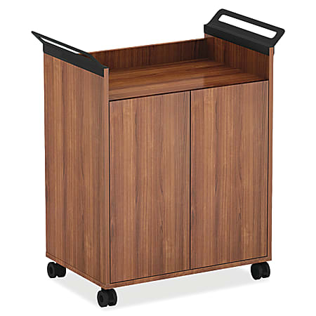 Lorell® Mobile Storage Cabinet, Walnut