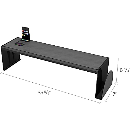 Deflecto Heavy Duty Desk Shelf 6 1316 H x 25 58 W x 7 D Black