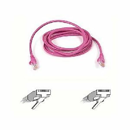 Belkin Cat5e Patch Cable - RJ-45 Male - RJ-45 Male - 5ft - Pink
