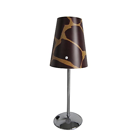 LimeLights Mini Table Lamp, 13 1/2"H, Giraffe Shade/Silver Base
