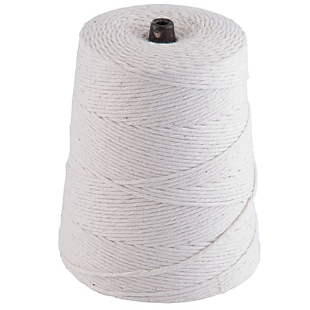 Shuford Mills Cotton Cooking Twine – 2,520 Ft Cone – 16 Ply – White – Butchers & Craft Rope