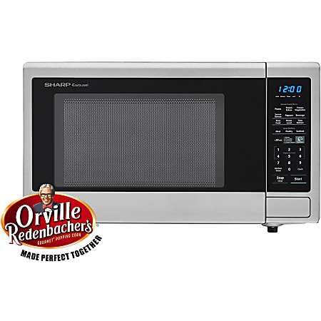 Sharp® Carousel 1.4 Cu Ft Countertop Microwave Oven With Orville Redenbacher's Popcorn Preset, Stainless