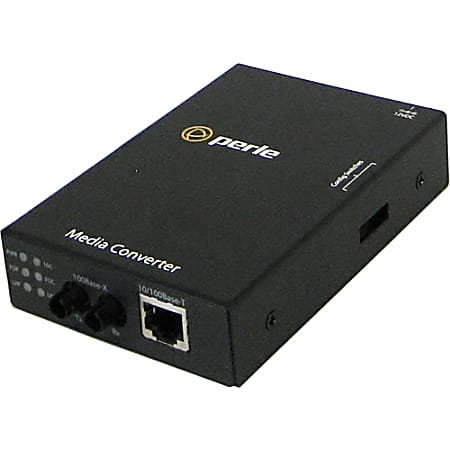 Perle S-110-M2LC2-XT - Fiber media converter - 100Mb LAN - 10Base-T, 100Base-FX, 100Base-TX - RJ-45 / LC multi-mode - up to 1.2 miles - 1310 nm