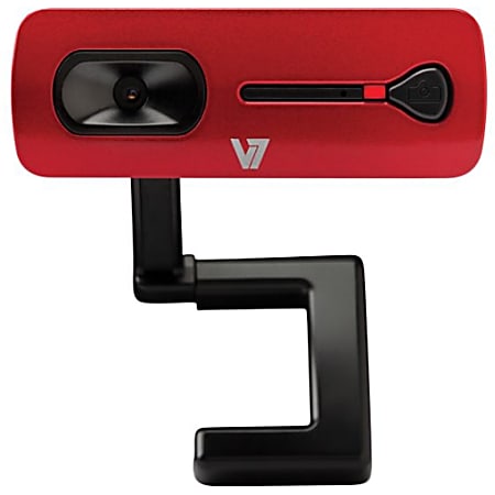 V7 CS2021-1N Webcam - 2 Megapixel - 320 fps - Red, Black - USB 2.0