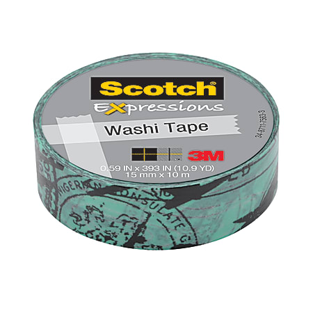 Scotch® Expressions Washi Tape, 5/8" x 393", Airplane