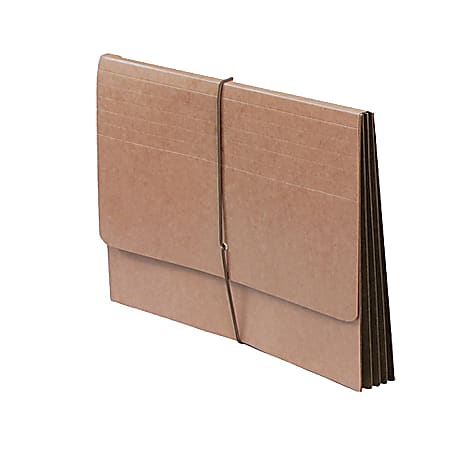 SJ Paper Full-Height Expanding Wallet, Letter Size, 5 1/4" Expansion, 35% Recycled, Redrope