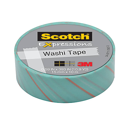 Scotch® Expressions Washi Tape, 5/8" x 393", Tie