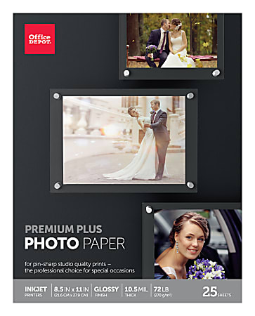 Office Depot® Brand Premium Plus Photo Paper, Glossy,