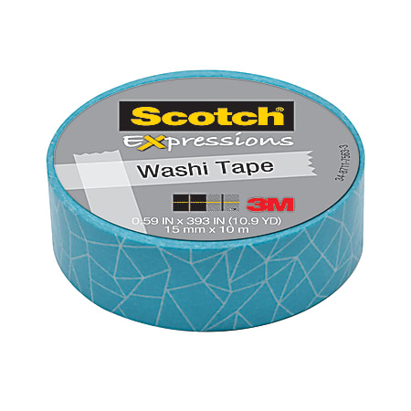 Scotch® Expressions Washi Tape, 5/8" x 393", Cracked