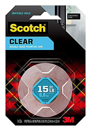 Scotch® Permanent Double-Sided Tape, 1" x 60"
