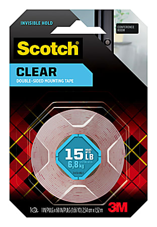 Scotch Permanent Heavy Duty Outdoor Mounting Tape Double Sided 1 x 60 -  Office Depot