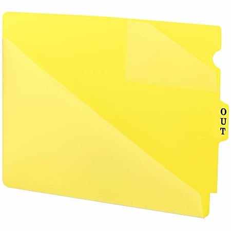 Smead End Tab Poly Out Guides - Center Tab(s) - Message - OUT - Letter - 8.50" Width x 11" Length - Yellow Poly Divider - 5 / Carton