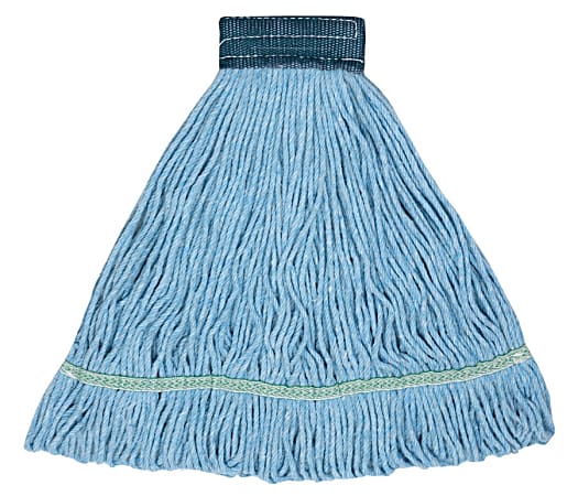 Wilen Atomic Loop Looped-End Wet Mop Head, Blue, Pack Of 12