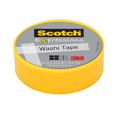 Scotch® Expressions Washi Tape, 5/8" x 393", Orange
