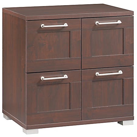 Christopher Lowell Town Collection File/Storage Cabinet, 29 3/4"H x 30 1/8"W x 19 1/2"D, Dark Alder