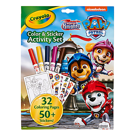 Crayola Color & Sticker Activity Set, Paw Patrol, Pack Of 3 Sets