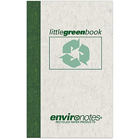 Roaring Spring Little Green Memo Book - 60 Sheet(s) - Tape Bound - 3" x 5" Sheet Size - Mist Gray Cover - Recycled - 1 Each