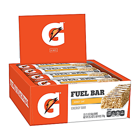 Gatorade Prime Fuel Bar Honey Oat, 2.1 oz, 12 Count