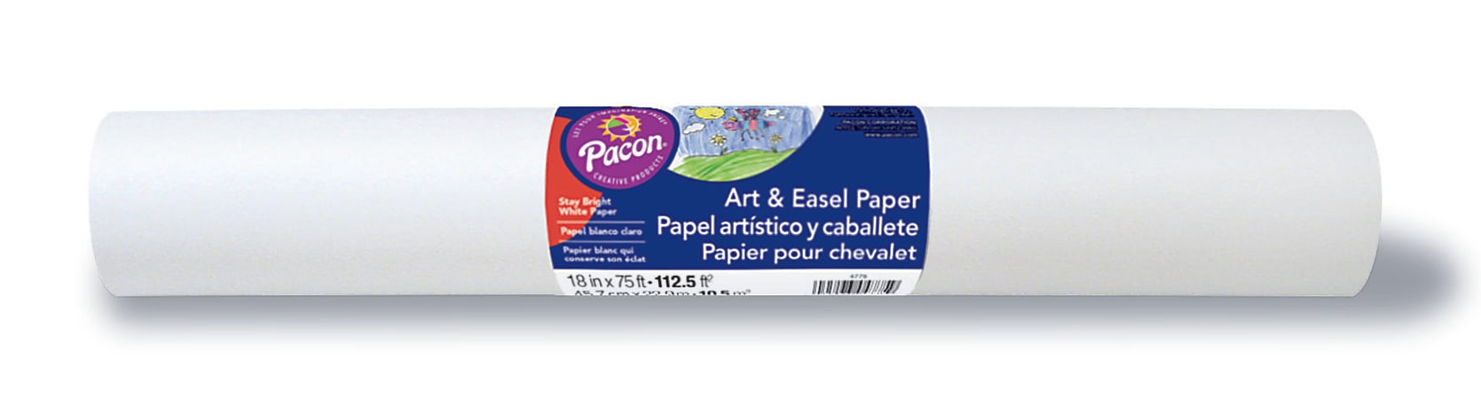 Art Street® Art Paper Roll, 18" x 75', White