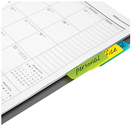 (Ｔ＿Ｔ) Office Depot Brand Filing Tabs 2 Assorted Colors Pack Of 24