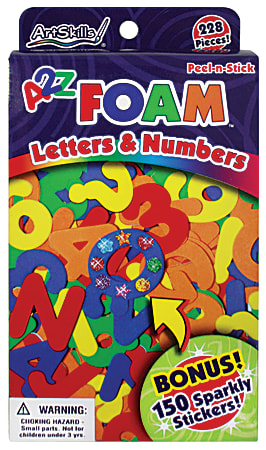 ArtSkills® Foam Letters And Numbers, 1", Assorted, Pack Of 228